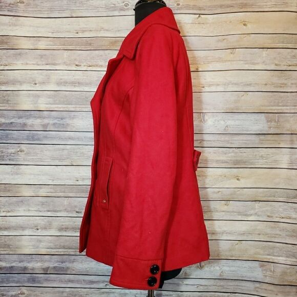 Ellen Tracy Double Breasted Wool Blend Coat - Picture 5 of 8
